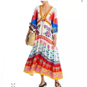 Farm Rio Vivid Garden Floral Maxi Dress